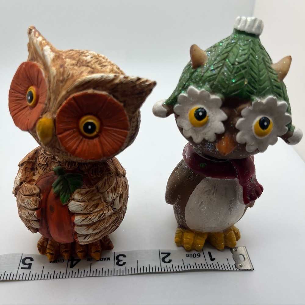 Two adorable hand painted owl bobble head figurines. - Picture 10 of 10